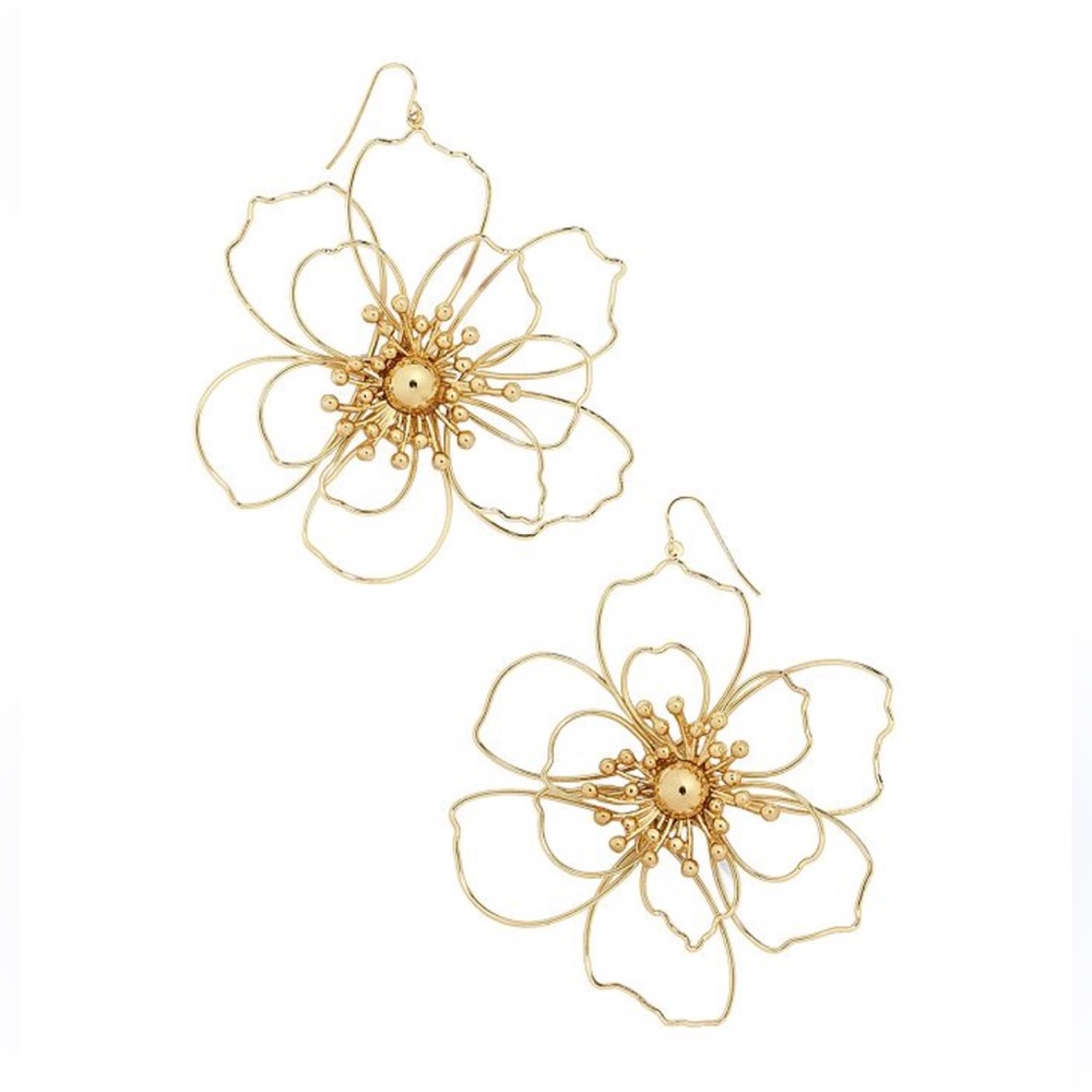 Bauble bar flower drop earrings
